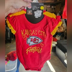 NFL Kansas City Chiefs Infant Bodysuit in Red and Yellow